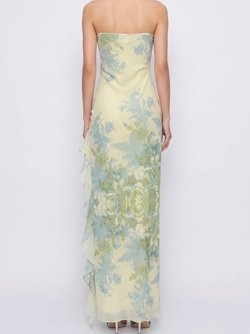 Seren Botanical Strapless Maxi Dress The Silk Road Paris